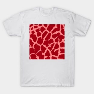 Red Giraffe Print T-Shirt